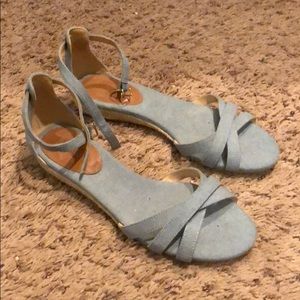 Jcrew size 7 light blue sandals
